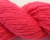 Hot Pink Merino and Angora Reclaimed Yarn- 124 yards