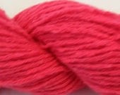 Hot Pink Merino and Angora Reclaimed Yarn- 185 yards