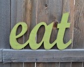 Eat Sign - Kitchen Wall Words - Wooden