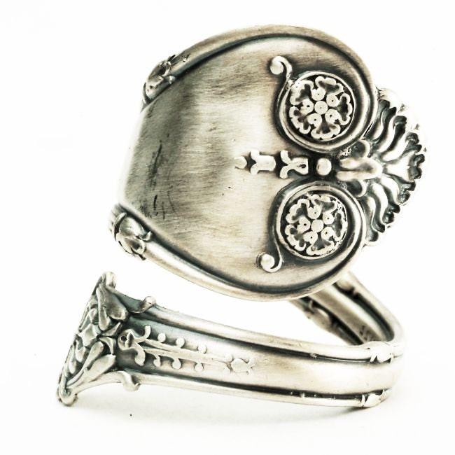 Antique New Empire International Sterling Silver Spoon Ring, Handmade in Your Size (2559)