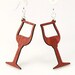 Wine Glasses - Laser Cut wood earrings