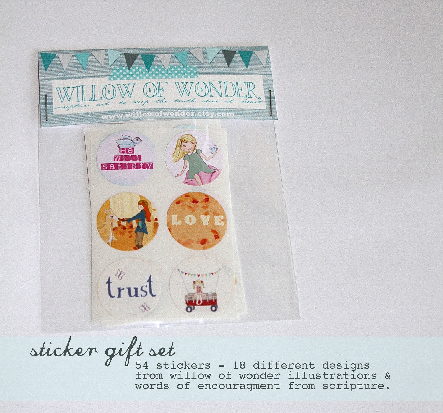 Girl Stickers with words of Encouragement - perfect stocking stuffer or hostess gift