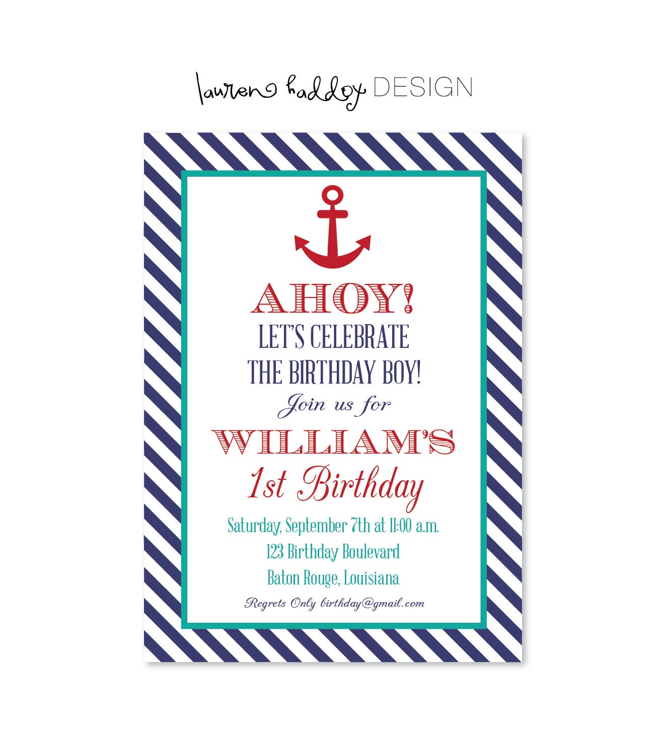 DIY, Nautical Party INVITATION Il_170x135