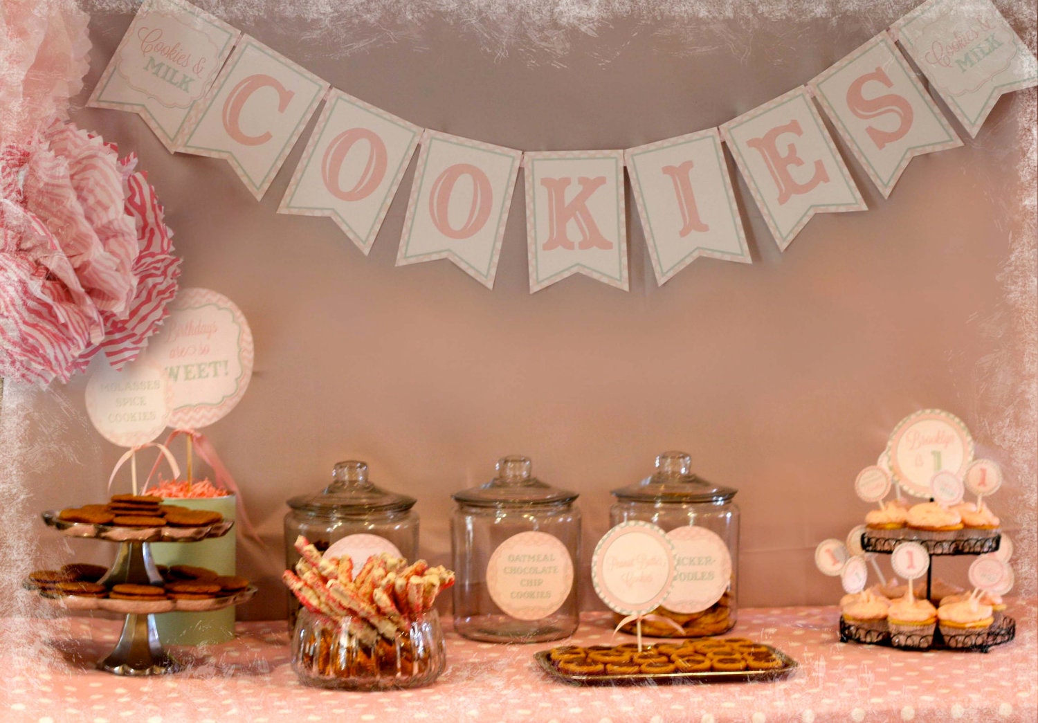 DIY, Milk and Cookies PARTY PACK Il_570xn