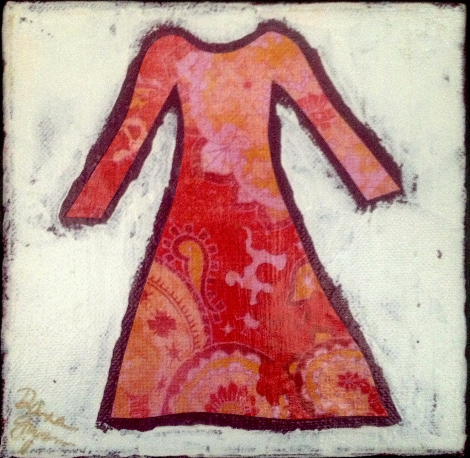 Little Dress Painting - Funky Purple