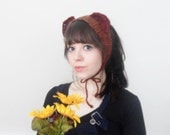 Crochet Bear Ear Warmer Headband
