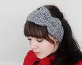 Crochet Bow Ear Warmer Headband