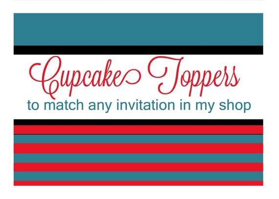 Matching PRINTABLE Cupcake Toppers (Digital File) Il_570xn