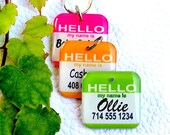 Pet Tag Dog Hello My Name Is by ID4Pet