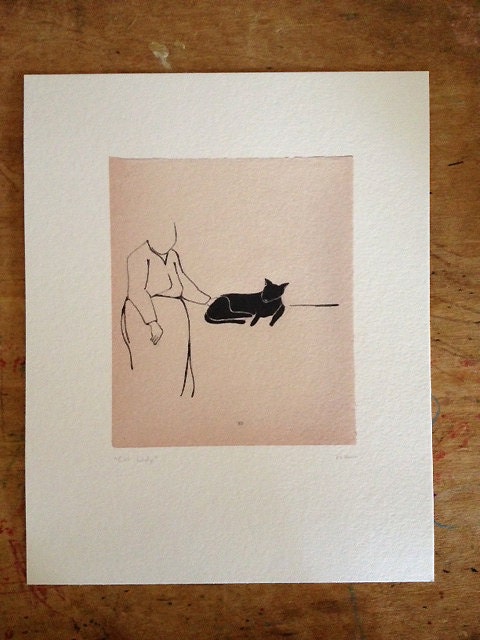 Cat Lady - Art Print