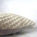 Throw pillow in ivory cream luxury Italian wool and natural linen, designer home decor pillow