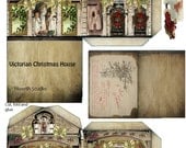 Christmas Victorian House paper model DIYInstant download