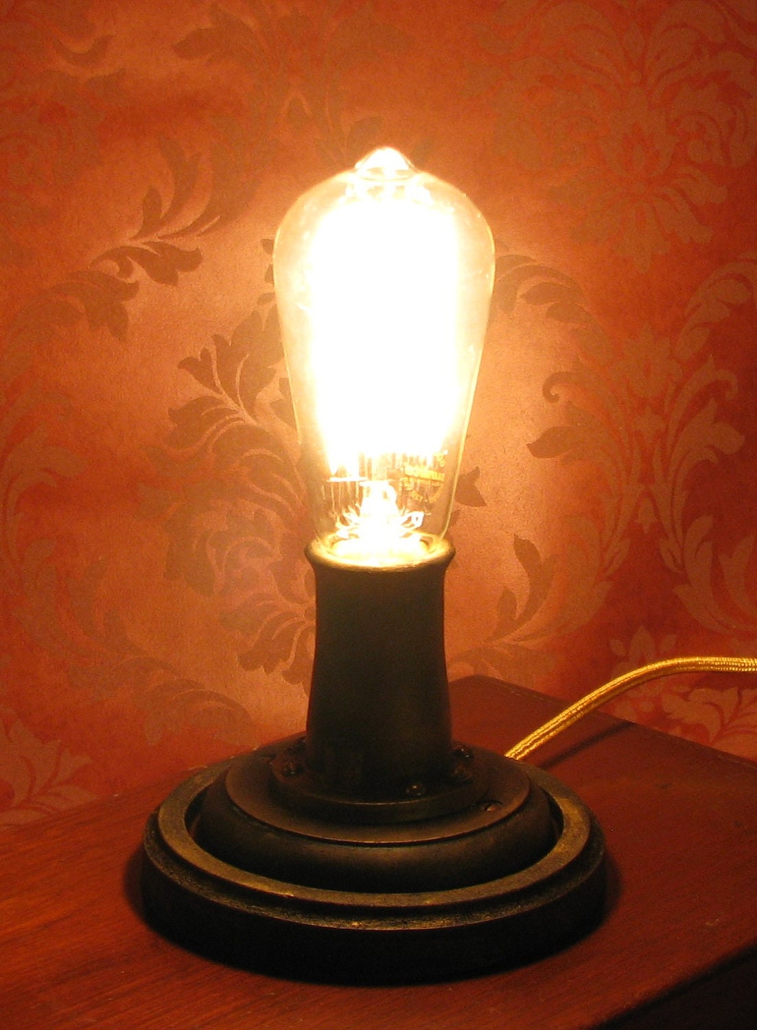 Steampunk Light Bulb,  60 Watt, Carbon Filament, Steam Punk Light Art Deco Desk Lamp Vintage Antique Light Victorian Industrial Lamp Home