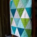 Made to Order Modern Triangle Baby Quilt in Aquas, Blues, Greens & Neutrals w/ FREE U.S Shipping