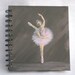 Ballerina in the style of Degas spiral bound upcycled notebook, journal or sketchbook