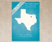 Custom Message 5x7 State Art Print, State Map, Country Map, Heart, Silhouette, Aged-Look Print