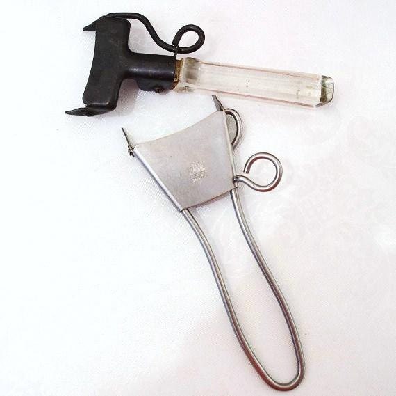 Pot Handle Holders Pot Grabber Industrial Chic Vintage Pyrex rustic Glass Handle