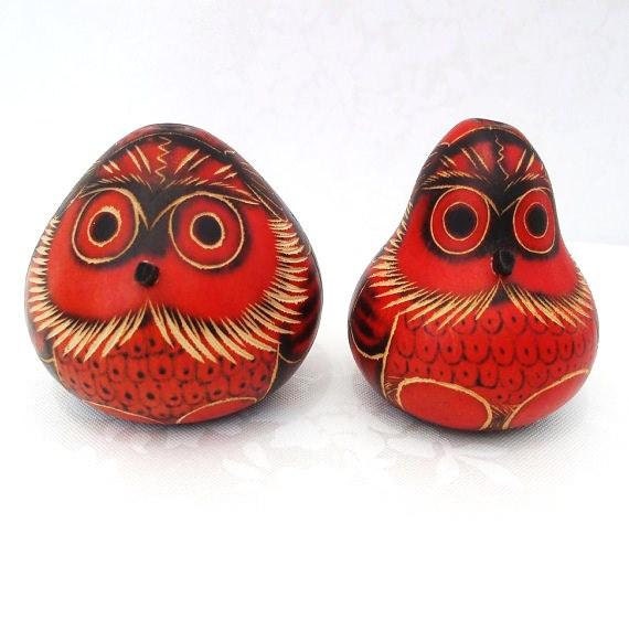 Owls, Carved Gourds, Painted Gourds, Vintage Art, Vintage Folk Art