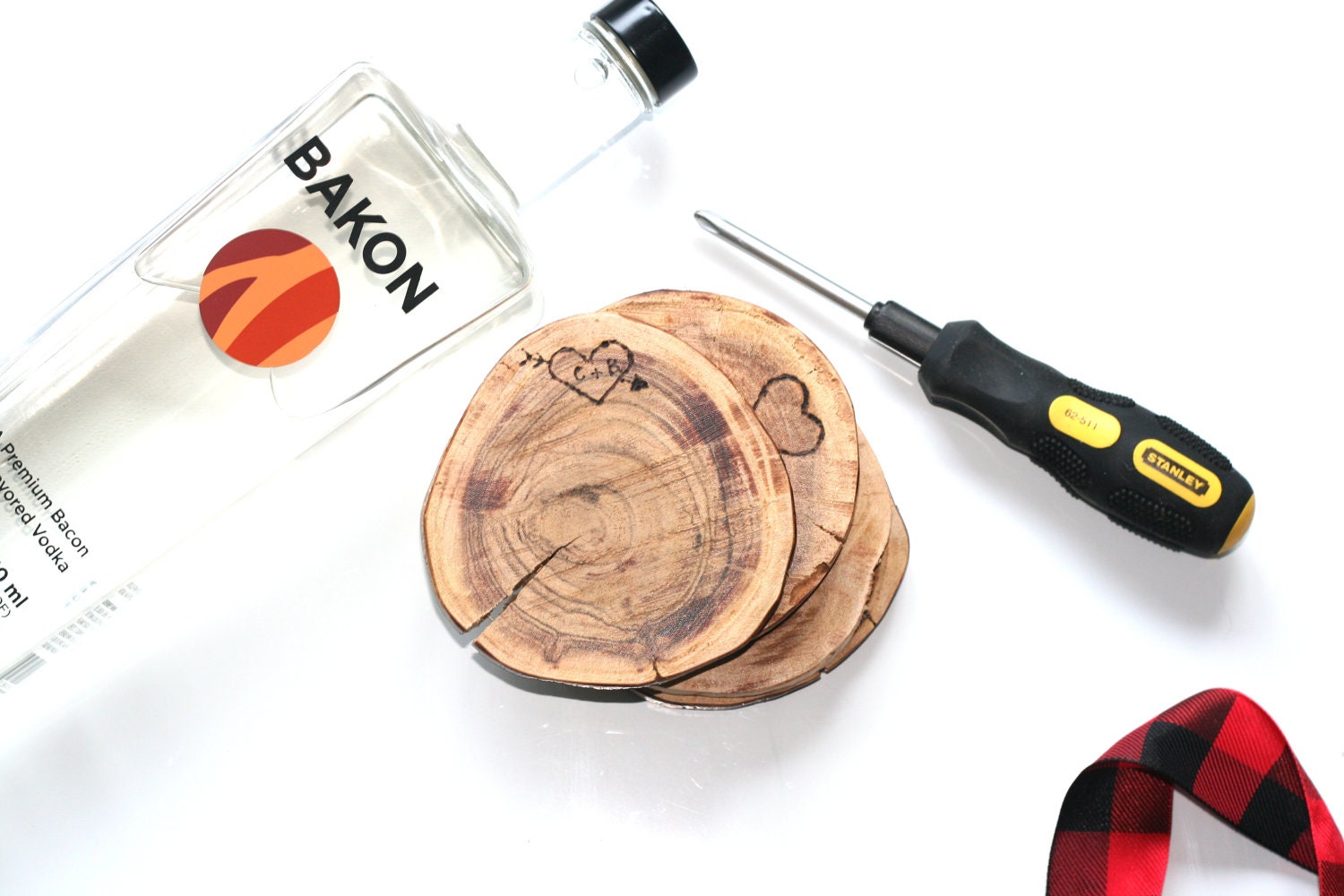Wood Tree Slice Slab Coasters-Set of 4