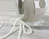 Light tan and neutral boy's prop hat, newborn photography props