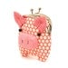 Little salmon pink piggy clutch purse