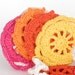 Crochet garland bunting, folk flower garland bunting, wedding garland, pastel flower nursery decor yellow tangerine fuchsia red neon