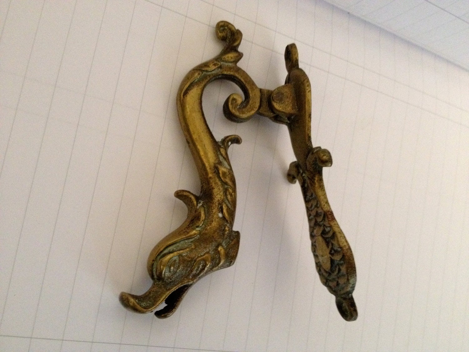 Antique Sea Dragon Door Knocker