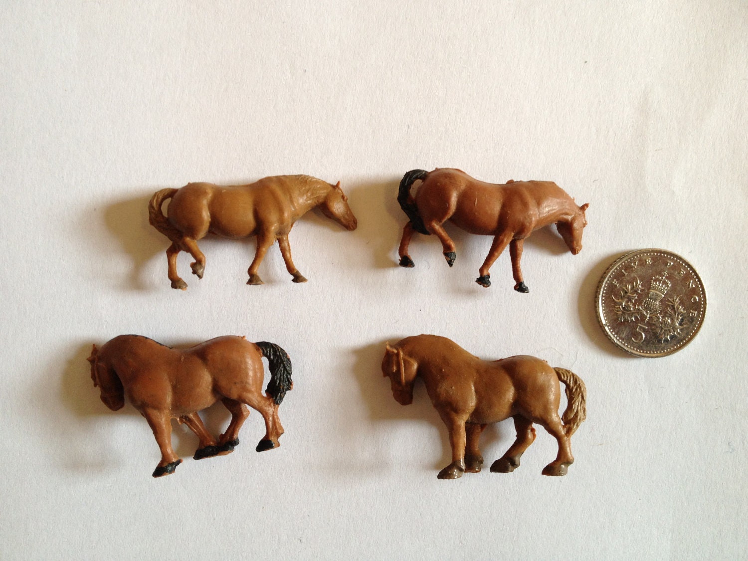 Tiny Vintage Plastic Horses