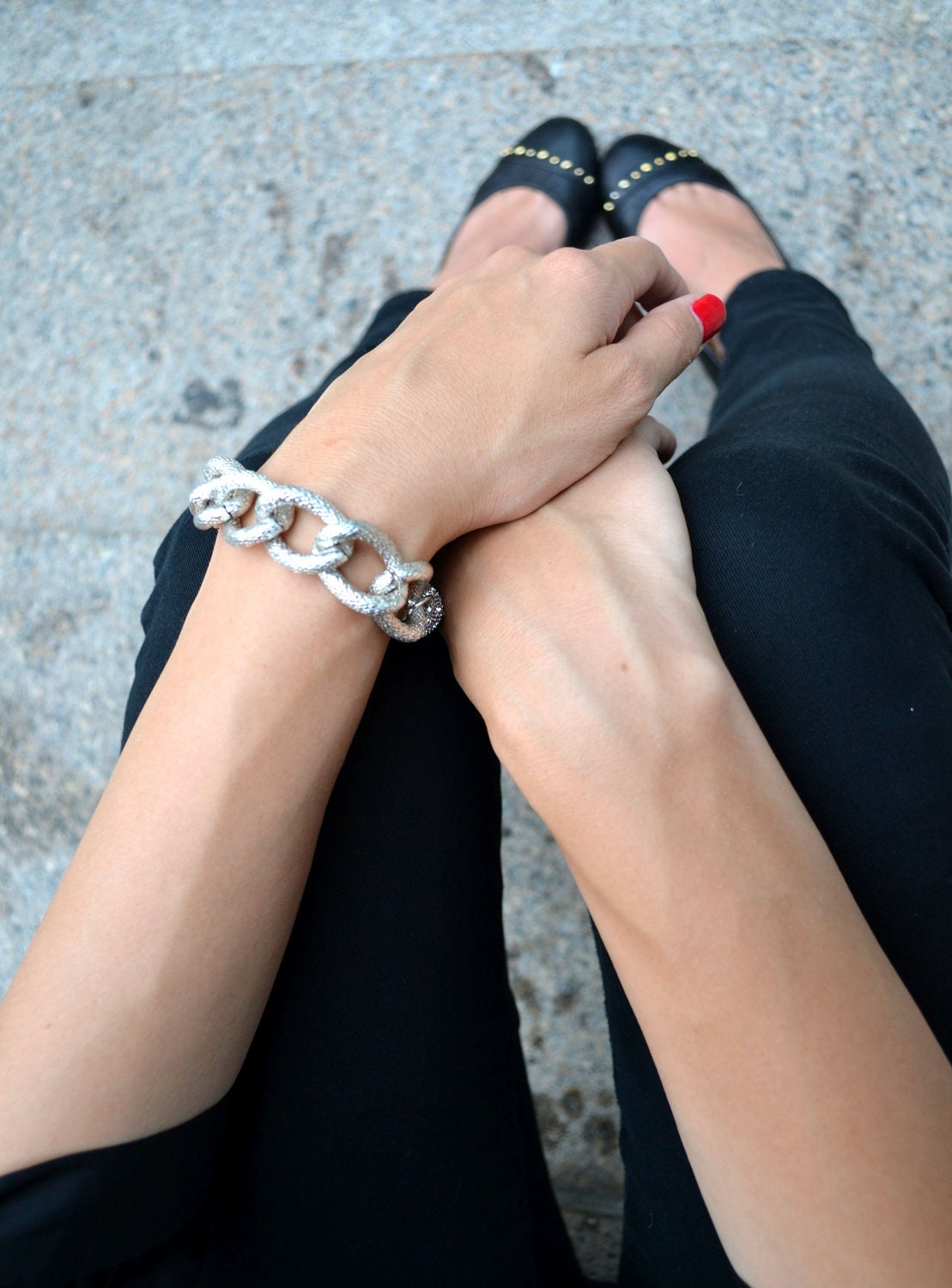 Silver Chunky Chain Bracelet