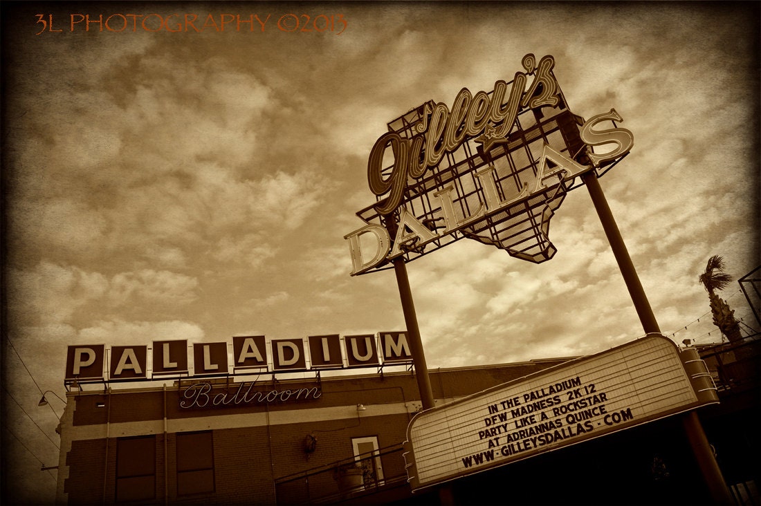 Fine Art Photography Print-Dallas Gilleys-Western Art-Rustc Home Decor-Southwestern Art-Texas