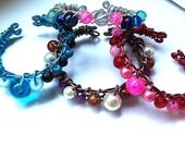 assorted wire wrapped beaded bracelets-you choose