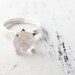 Rose quartz ring, sterling silver, gemstone, cocktail ring, pink, pastel, rose smoke - The Bliss Ring