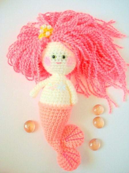 Crochet Pattern, Amigurumi Pattern, Mermaid Girl, PDF Amigurumi, Crochet Tutorial - CROCHET PATTERN (instant download)