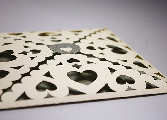 10 Envelopes Decorative, Hearts, Paper Lace, for Wedding, Valintine's Day or other Cards, Papercut by MamaTita Il_570xn