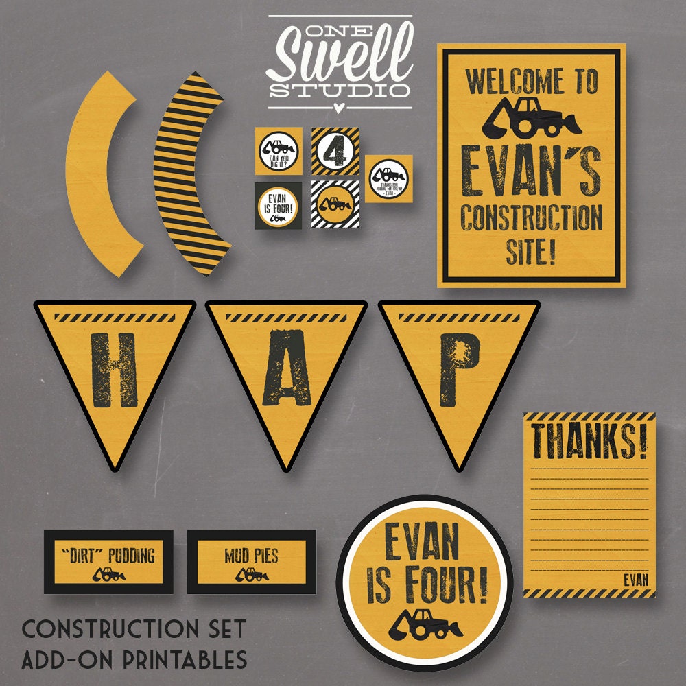 construction themed invitations