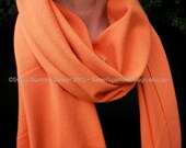 Autumn Pumpkin Orange JERSEY Long SCARF Ready to Ship - SALE