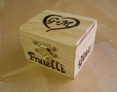 Handcrafted Personalized "Mini" Ringbearers  Box...Natural Color...Rustic Wedding