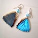 Blue Morpho Butterfly Earrings, Real Butterfly Wing, Crystal Rondelles