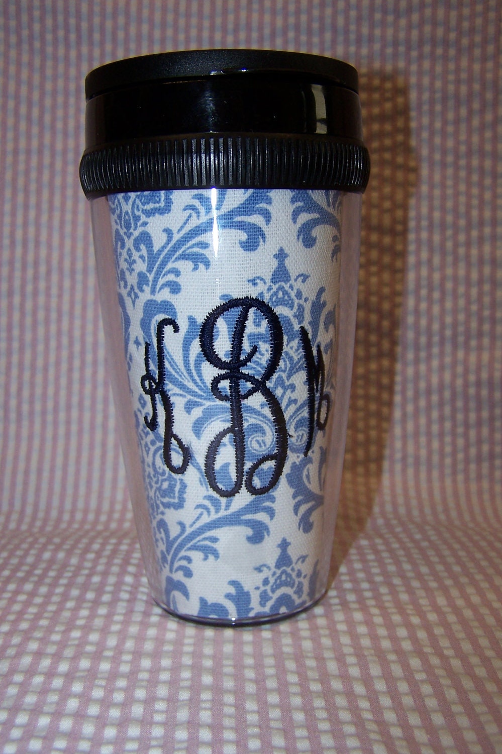 Monogrammed or Embroidered Travel Mug