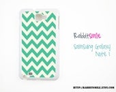Mint Chevron Zig Zag Samsung Galaxy Note Case Note 2 Note ii Case, Samsung Galaxy S2 , Sii Cover, Samsung Galaxy 3 , Siii Case