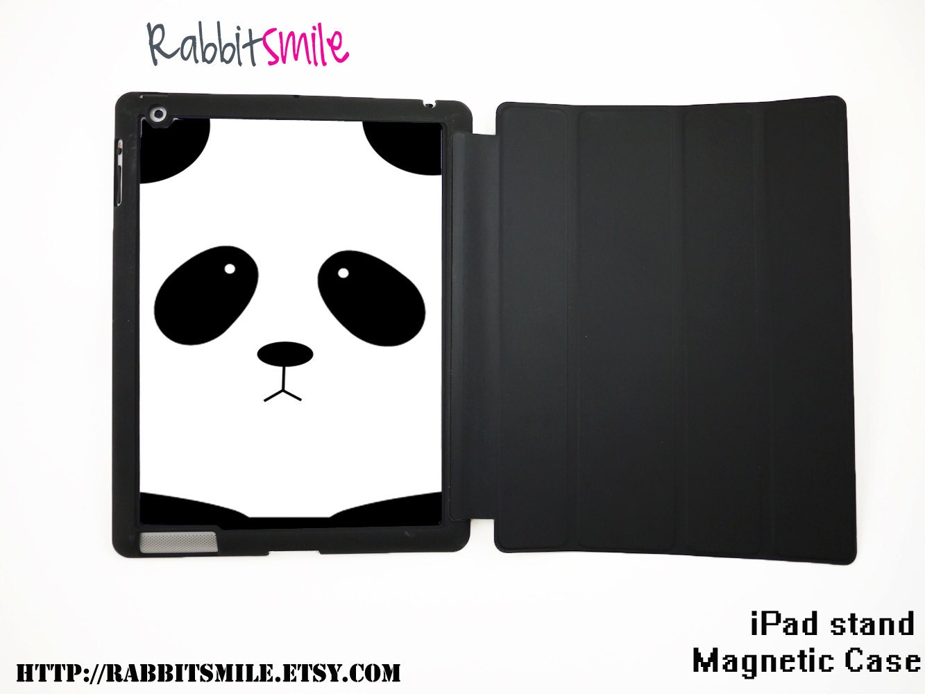 Panda - iPad 4 Case /iPad Retina Cover / New iPad Case / iPad 2 / iPad 3 Smart Cover / Flip Case / Magnetic Smart Case