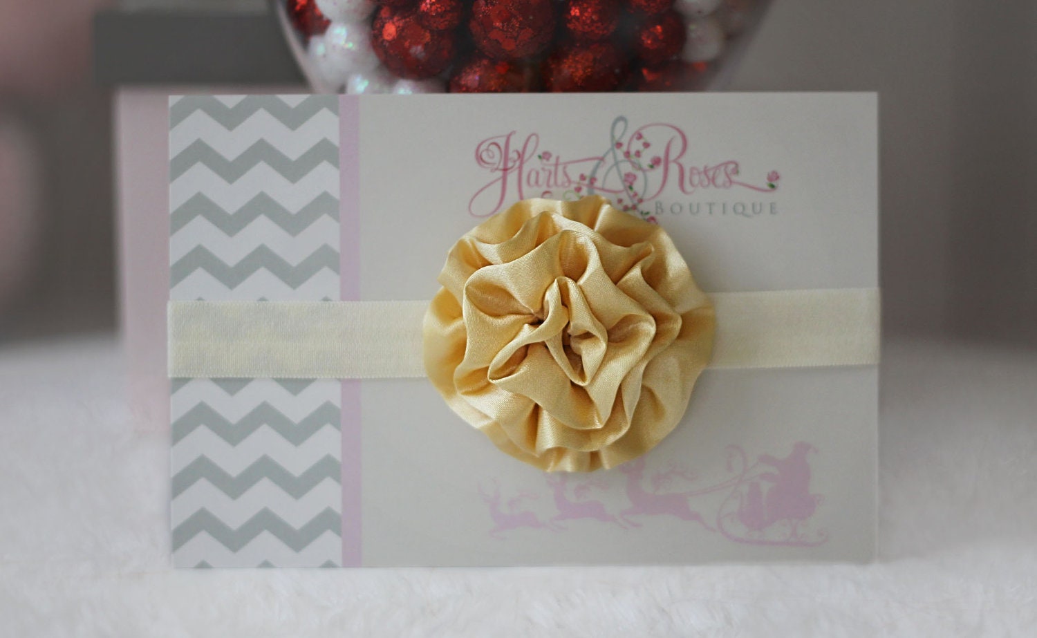 Bella Gold Baby Headband..Christmas Headband.Baby Girl Headband.Newborn Headband.Couture Headband.Toddler Headband-Ready to ship