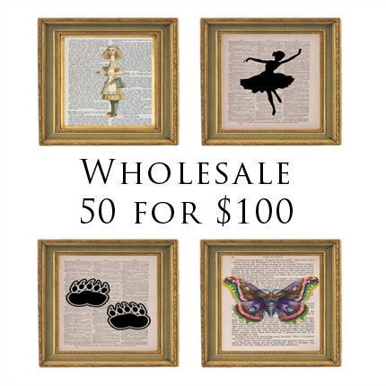 Wholesale 50 Vintage Book Pages for Only 100