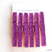 Bubble Gum Glitter Clothespins - Set of 6 - Large