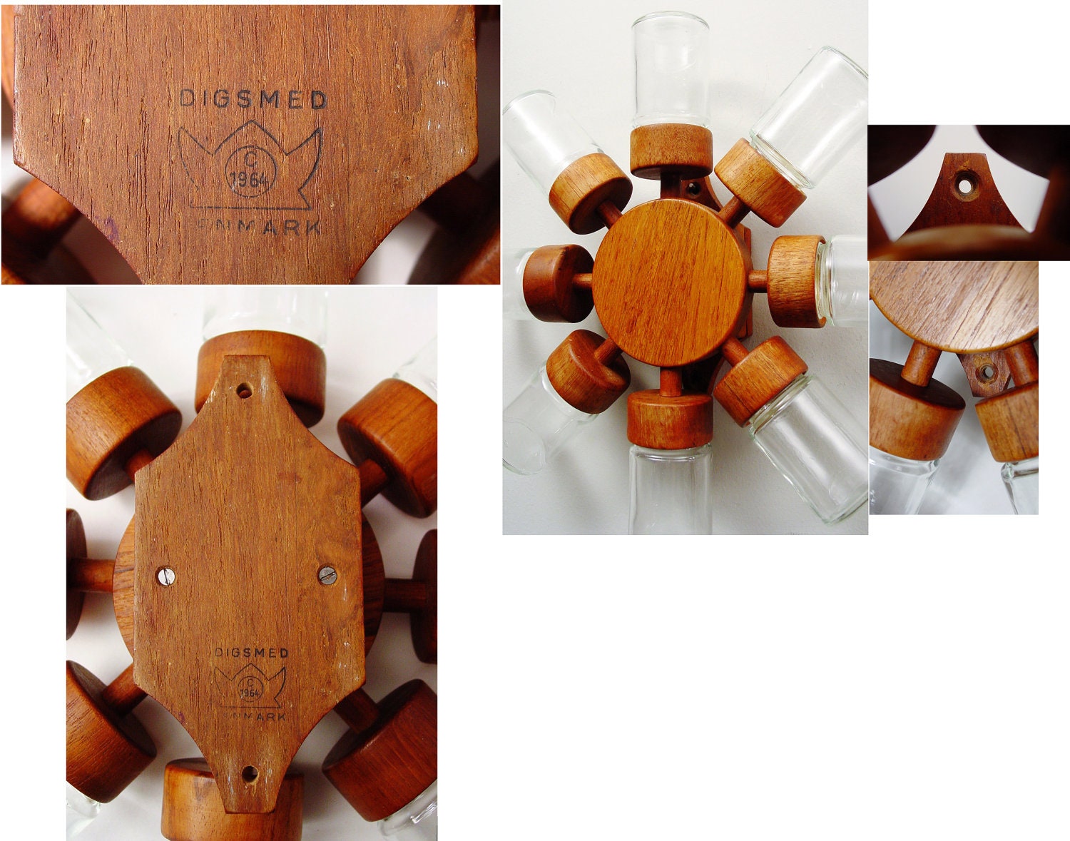 Mid Century Spice Wheel by Digsmed, Danish Modern Revolving Spice Rack, Spice Carousel, Mad Men Spice, 1960s.