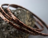 Three stacking copper bangles-Luxurious and playful-handcrafted artisan jewelry