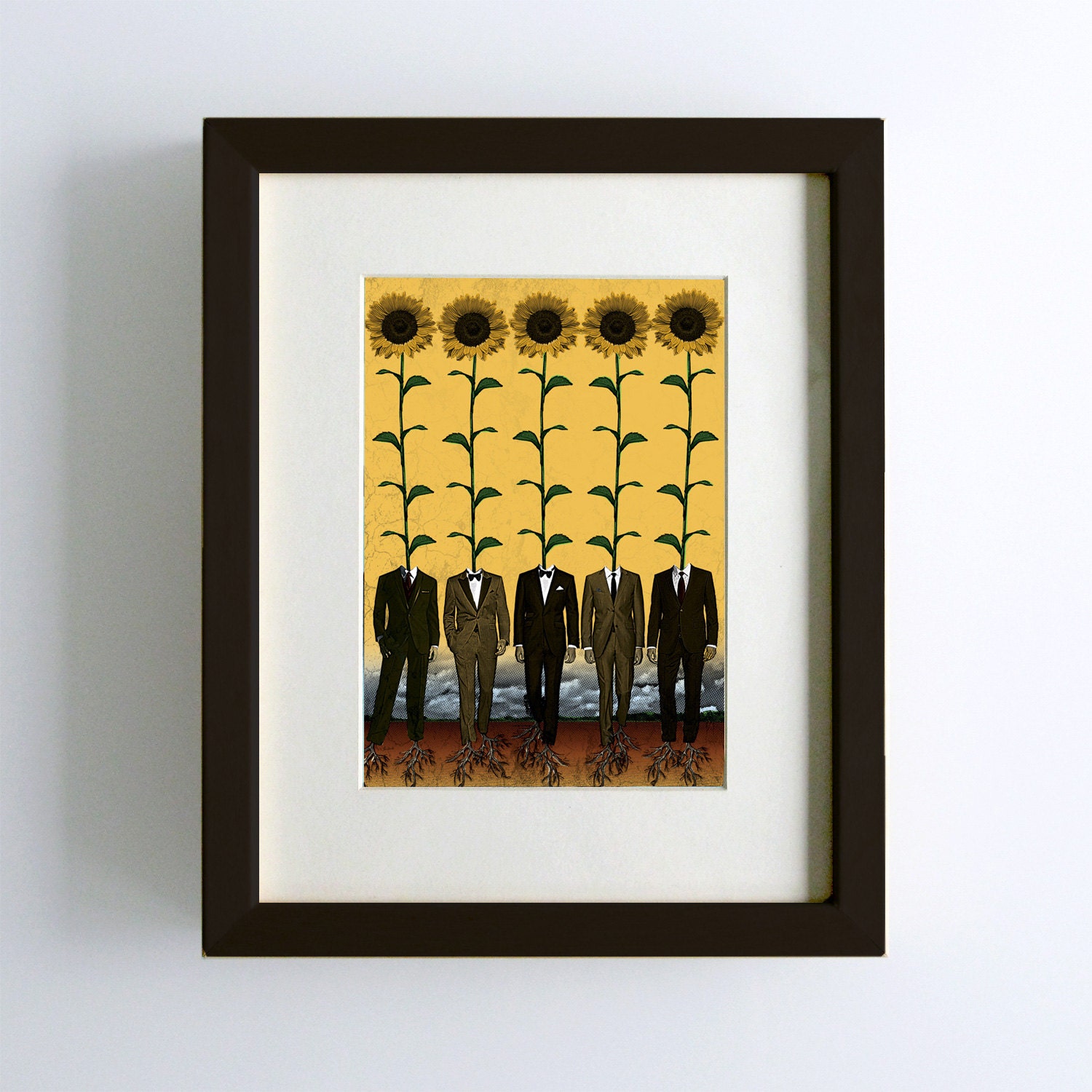 Sunflowers In Suits Print