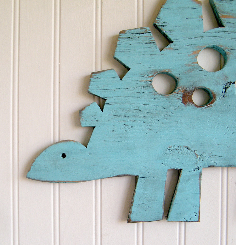 Stegosauras Small Sign Dinosaur Wall Art  Sign Kids Children's Room Decor