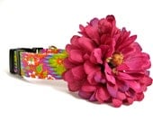 Dog Collar Flower Accessory - Pink  Detachable Flower