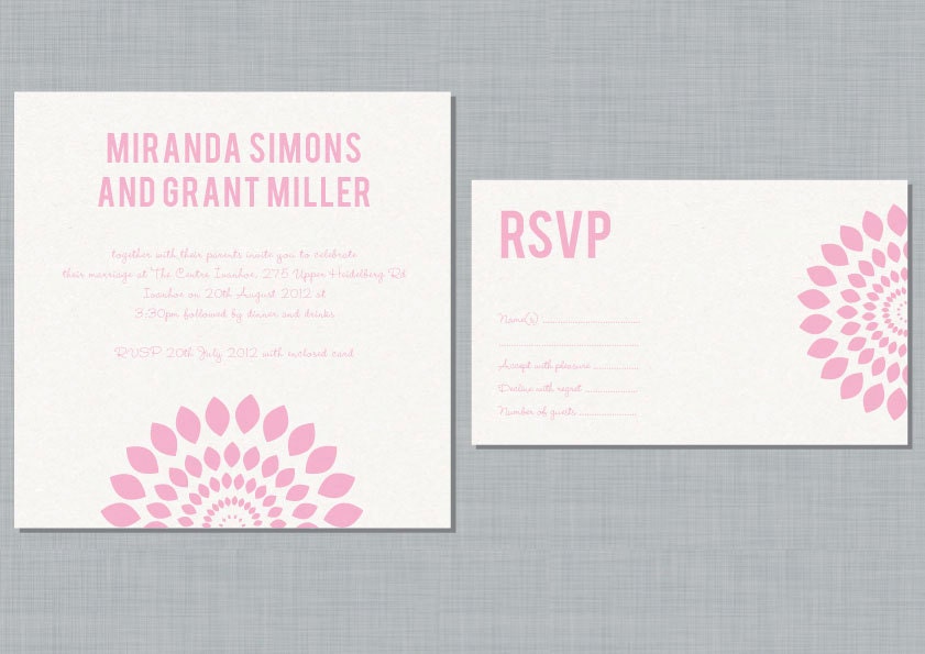 Printable Wedding Invitation Set - Sumor